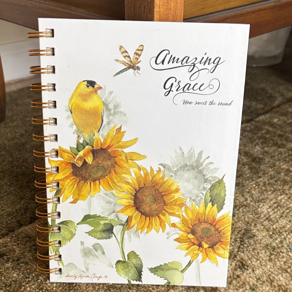 NWT Amazing Grace Sunflower Spiral Notebook